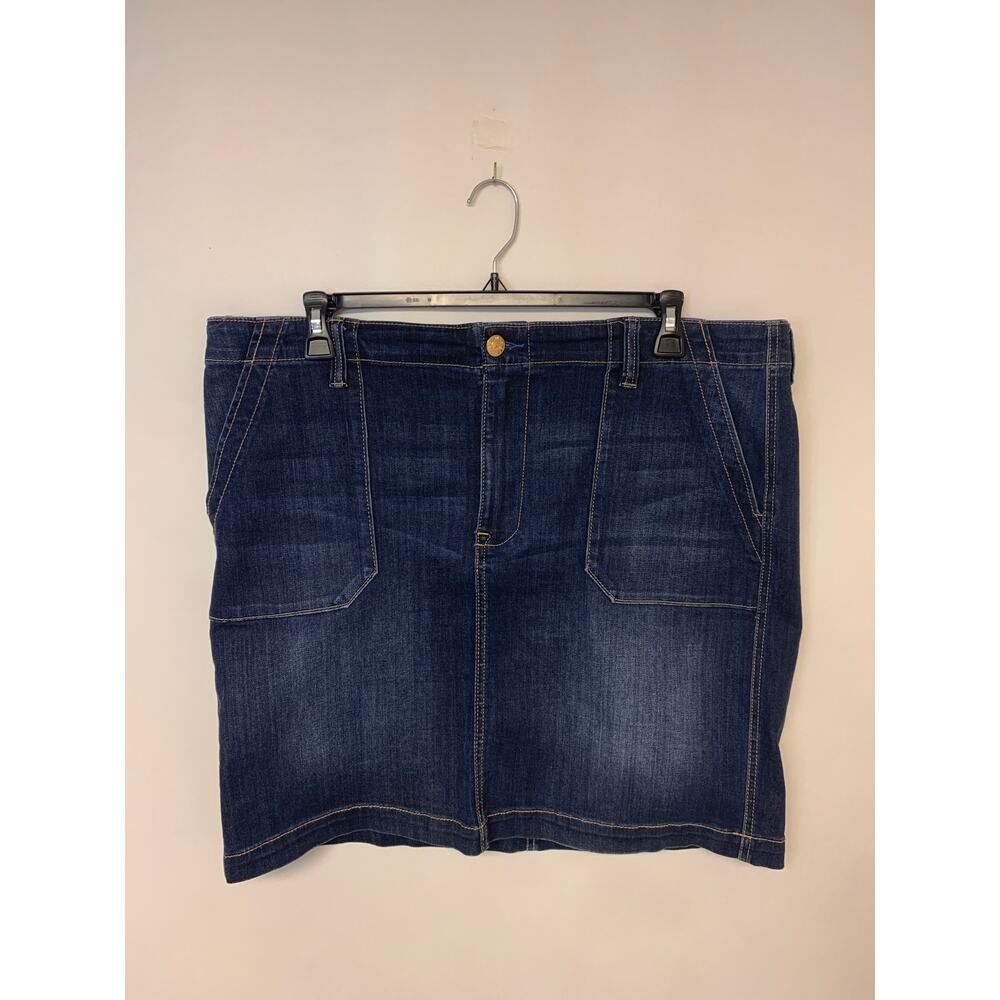 Seven Denim Skirt Utility Faded Grunge Mini Cowgirl Western Womens SZ 18